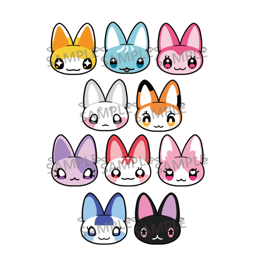 にゃでしこ紙製お面
